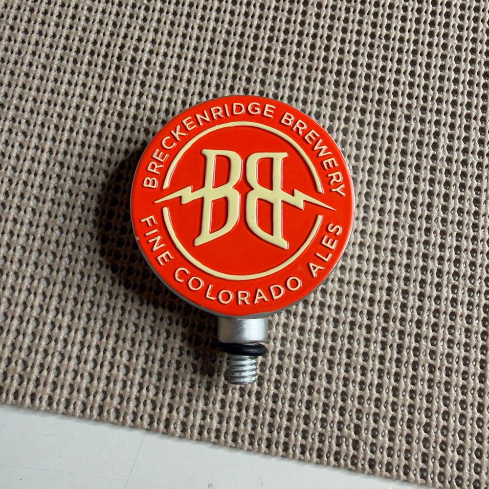 Breckenridge Brewery Fine Colorado Ales Beer Tap Handle Topper Orange Logo